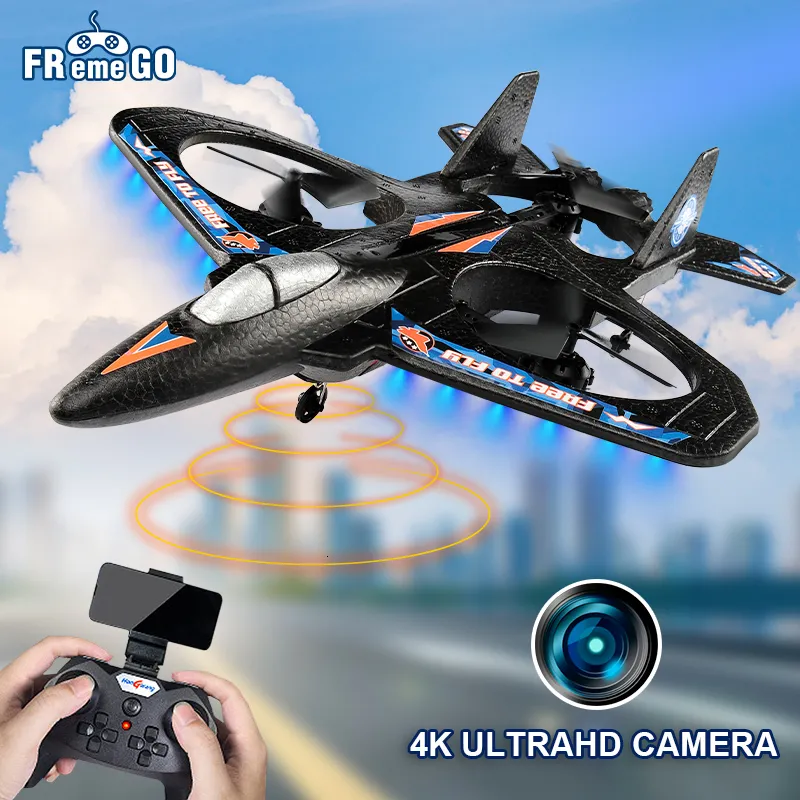 Avion électrique/RC Avion RC avec caméra HD 2.4G Radio Télécommande Avion Caméra Grand Angle 360° Tumbling RC Fighter EPP Mousse RC Jouet Enfant Cadeaux 230712