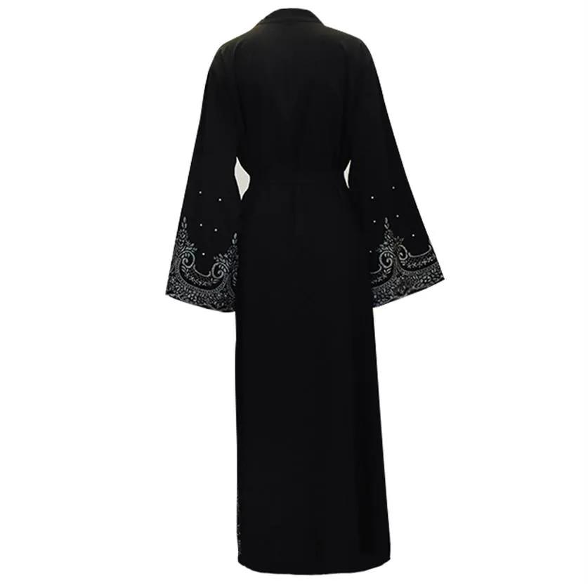 Ramadan Abayas For Women Muslim Hijab Dress Caftan Kimono Cardigan Abaya Kaftan Dubai Qatar UAE Oman Robe Femme Islamic Clothing298z