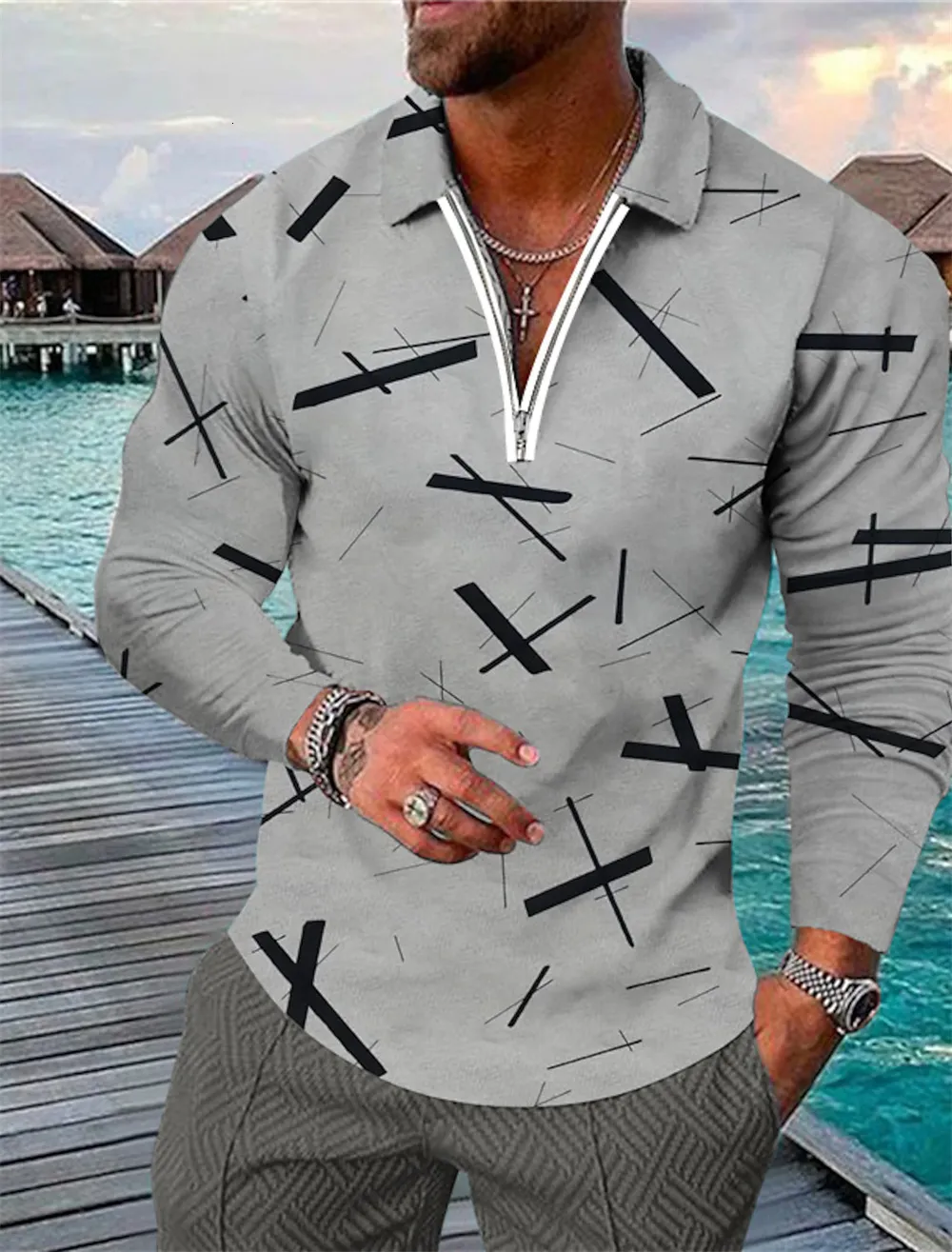 Men's long sleeve clearance summer golf shirts