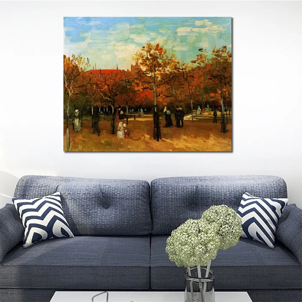 Canvas Kunstwerk Het Bois De Boulogne Vincent Van Gogh Schilderij Handgemaakte Impressionistische Landschapskunst Voor Eetkamer