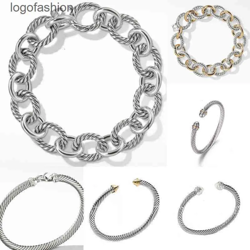 Bracelet Bijoux Hommes Dy Tendance Bracelet Or Charme Designer Femmes Platine Fil Torsadé Bracelets Chaud Rond Plaqué Tête Chanvre Mode Polyvalent