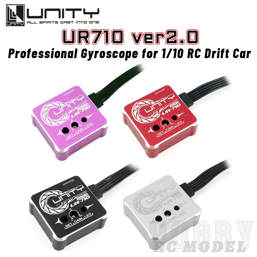 Peças Acessórios Unity RC UR710 Ver20 Metal Giroscópio Profissional Giroscópio para 110 Controle Remoto Elétrico Modelo Carro Drift Racing 230713