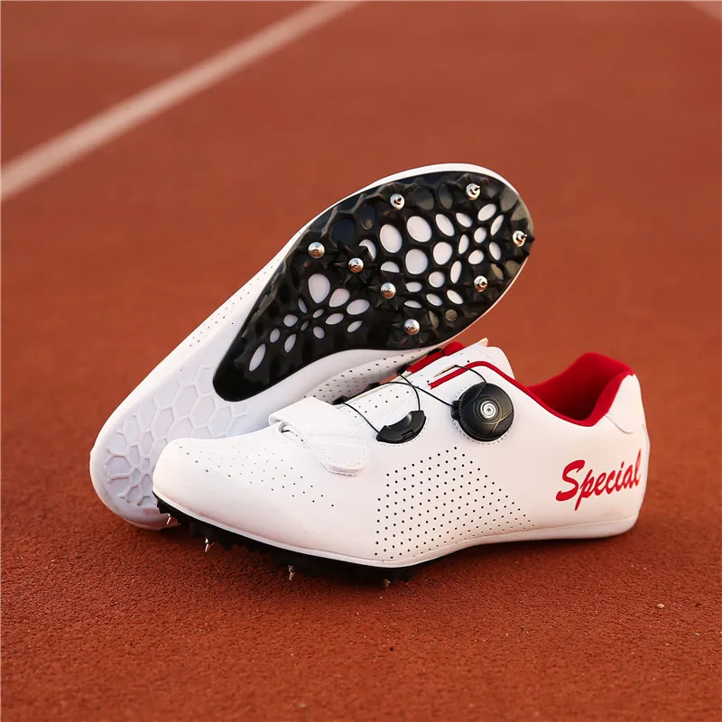 Zapatos de seguridad Zapatos de atletismo para hombres Zapatos deportivos para mujeres Botón giratorio Atleta Zapatos de entrenamiento para correr Zapatos deportivos ligeros para carreras 230712