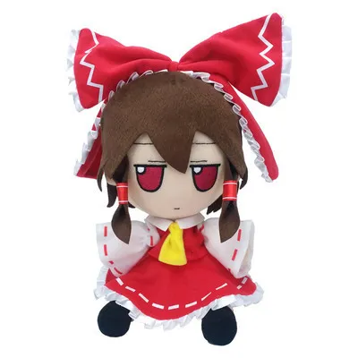 Pluszowe lalki oryginalne dwa wymiary lalki Fumo 20cm śliczne Anime Cartoon TouHou Project Hakurei Reimu Cosplay pluszowe zabawki lalki kolekcjonerska zabawka 230712