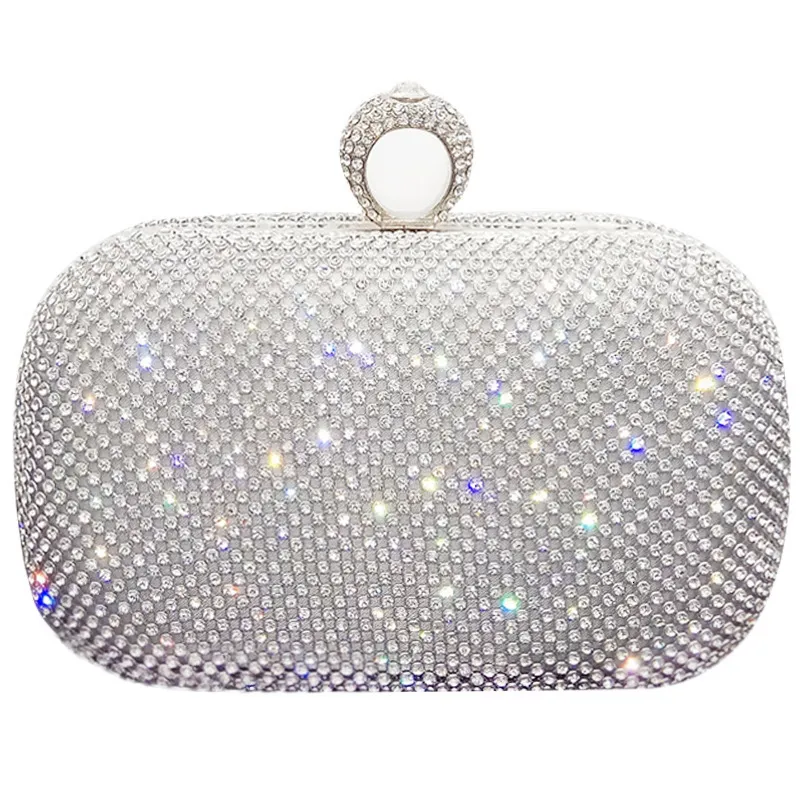 Sacs de soirée Shinny Glitter Sacs de soirée Hard-Surface Box Sacs Élégant Femme Mariage Épaule Pouch Banquet Party Luxury Purse 230712