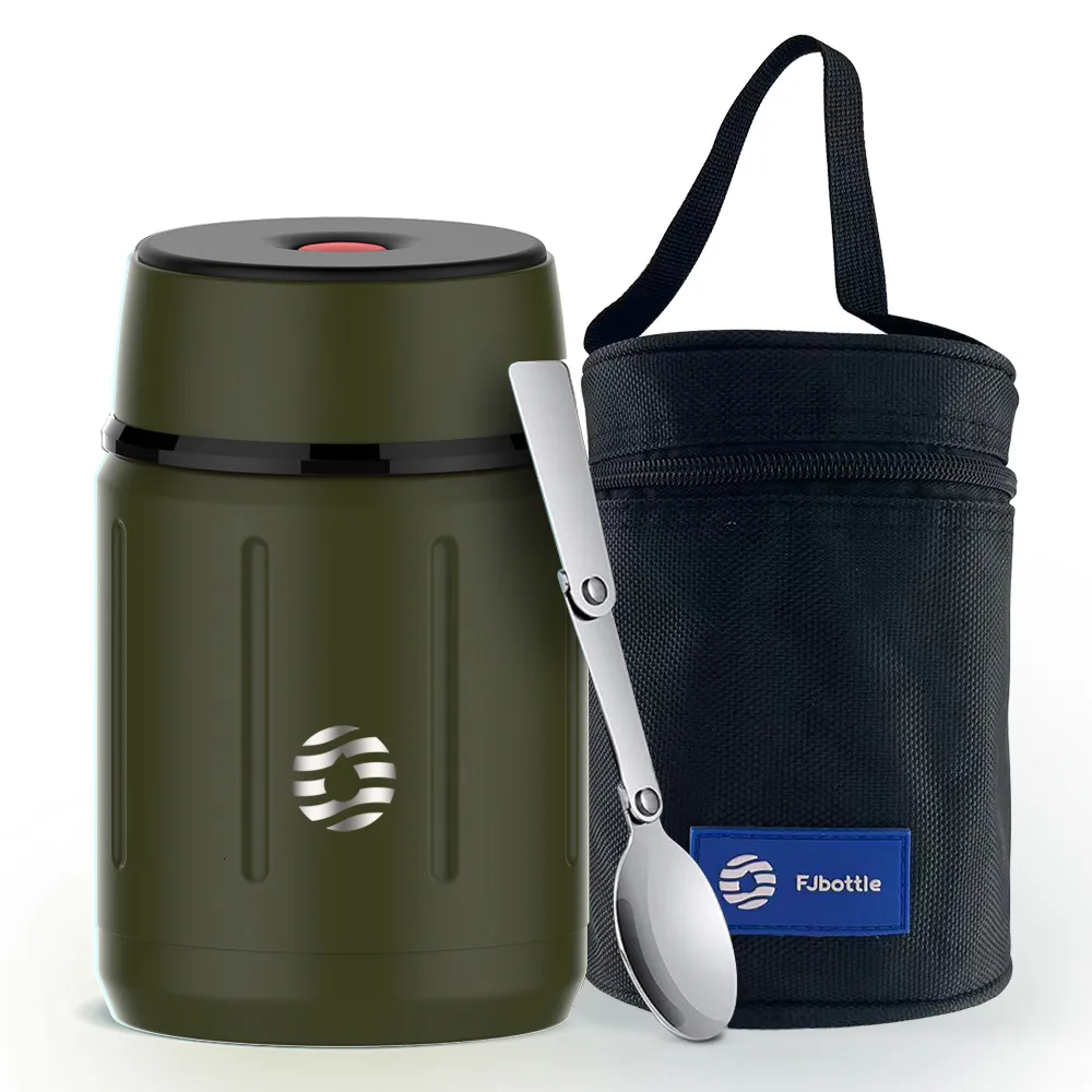 Autre vaisselle Feijian Food Thermos Vacuum Boîte à lunch 316 Conteneur en acier inoxydable 750 ml Spoon gratuit 230712