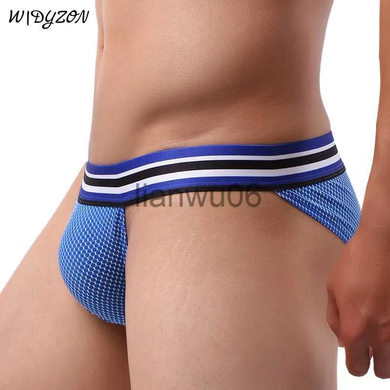 Slip WIDYZON Sexy Men Underwear Men Briefs Jacquard Underpants Jockstrap Gay Mens Briefs Cuecas Bikini Male Panties Nylon Man String J230713