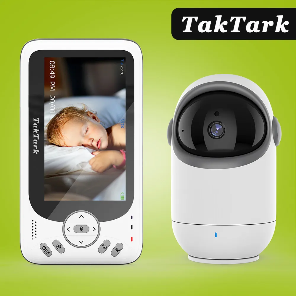 Baby Monitors 4 Moniteur vidéo sans fil de 3 pouces avec caméra à distance Pan Tilt Interphone bidirectionnel Vision nocturne automatique Surveillance de sécurité pour enfants 230712