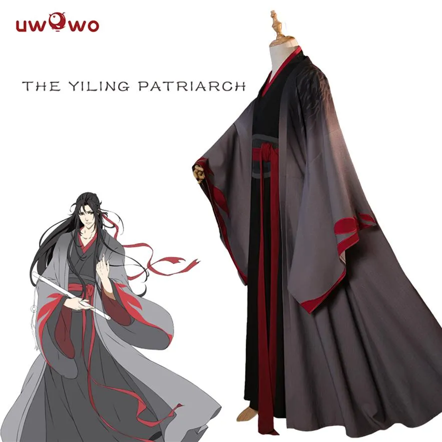 UWOWO Wei Wuxian Patriarcha Cosplay Cosplay Grandmaster Demonicznego Kostium uprawy Wei Wuxian Mo Dao Zu Shi Costume Men320c