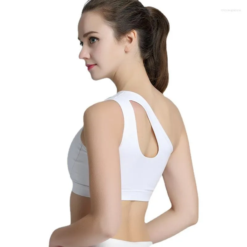 Womens Shockproof One Shoulder Yoga Cross Back Sports Bra Push Up Fitness  Bra For Running And Sexy Style In Black And White From Moveupstore, $6.12