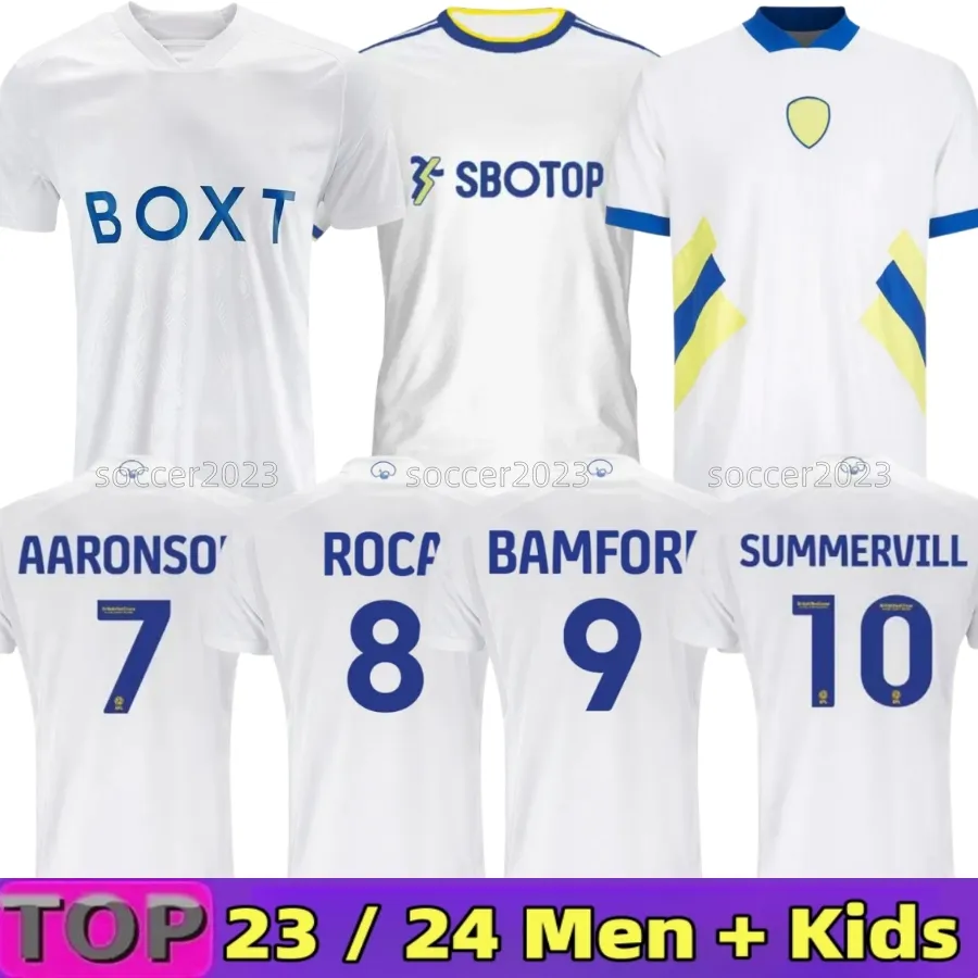 23 24 Leeds ICONS BAMFORD Soccer Jerseys 22 2023 2024 Adams Aaronson HARRISON Llorente Unitedes