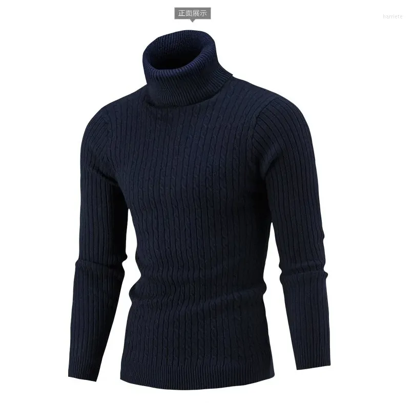 Pulls pour hommes hiver femmes mode lâche col roulé pull tricoté pull décontracté
