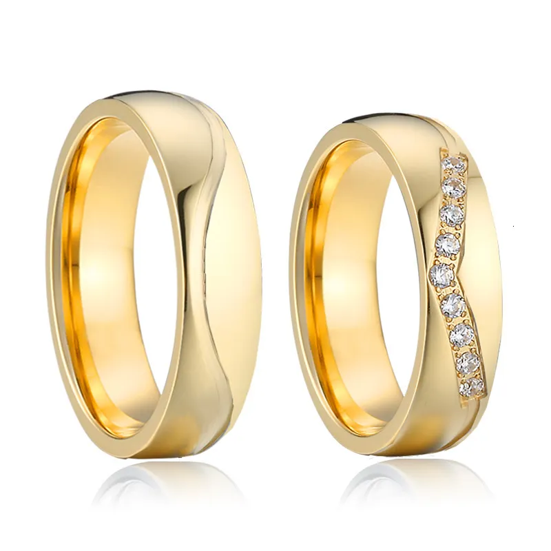 High Quality Beautiful Vintage Lover's Wedding Rings Set for men and women  Designer Western 14k Gold Plated jewelry Couples Ring - AliExpress