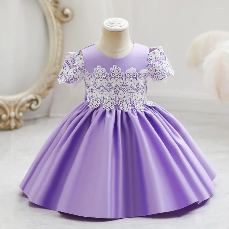 Sukienki dla dziewczynek 12M-8T dziecko hiszpański królewski maluch Boutique ubrania dla dzieci urodziny dzieci opaska dziecięca szyta suknia Lolita A1077