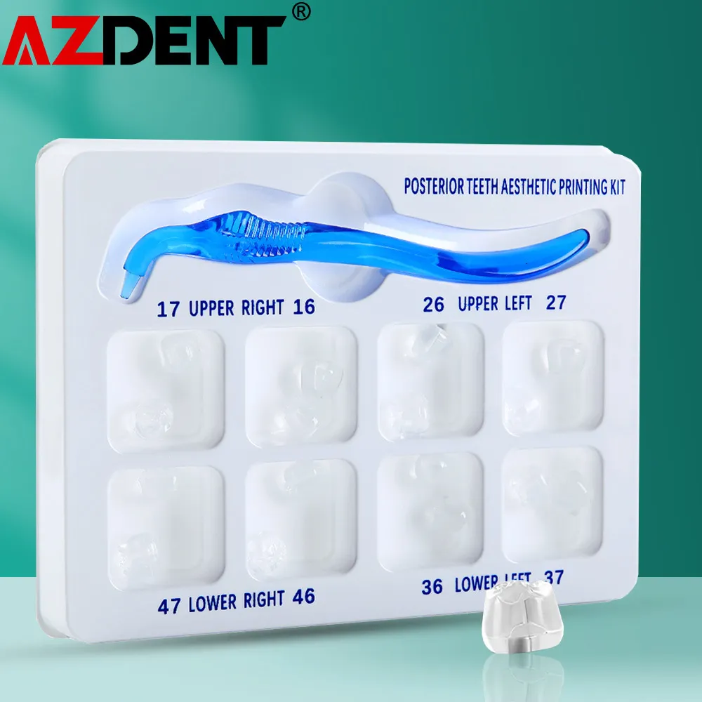 Kit de molde para impressão estética de dentes posteriores dentários para equipamento de arte para unhas, ferramentas de preenchimento de restauração composta de fotopolimerização 230712