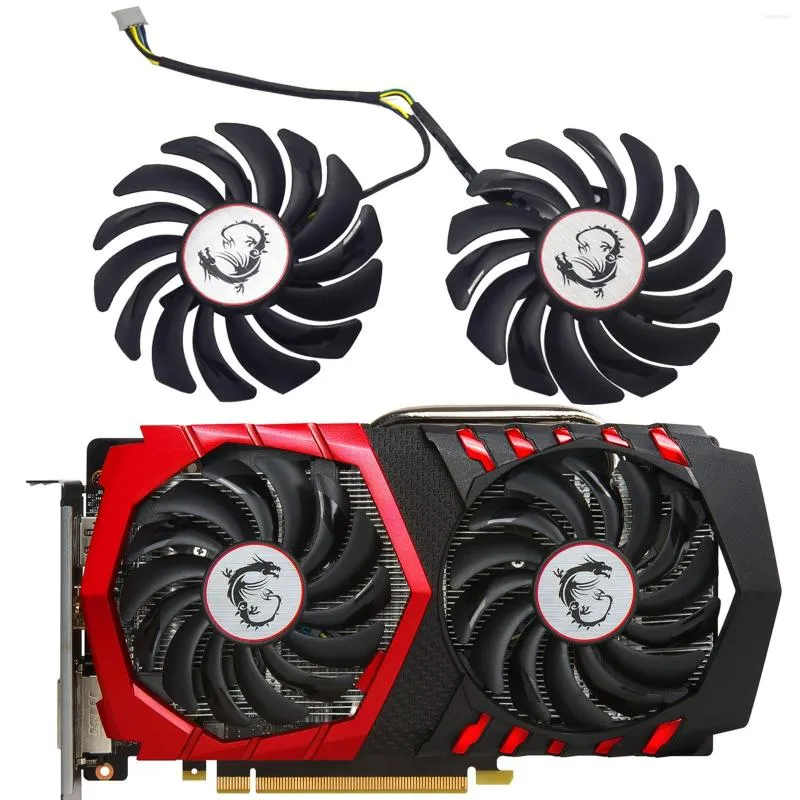 Computer Coolings 85mm PLD09210S12HH 4Pin Cooler Fan Replacement For MSI GTX 1050Ti 950 2GD5T OC Graphics Card Cooling Fans