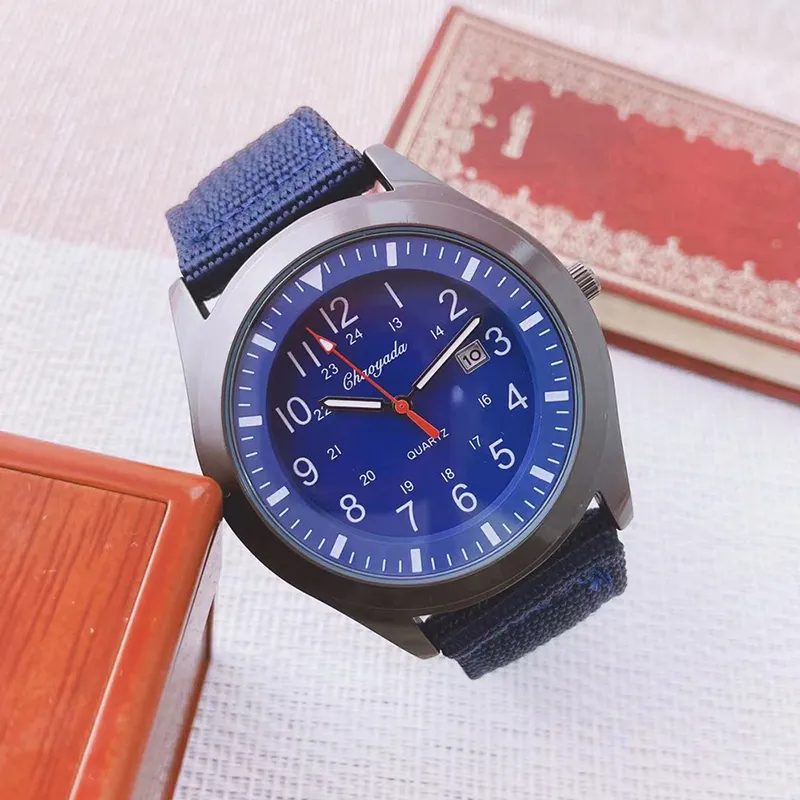 chaoyada homme jeunes bracelet en toile date numérique montres à quartz gentleman personnalité cool montres étanches horloges