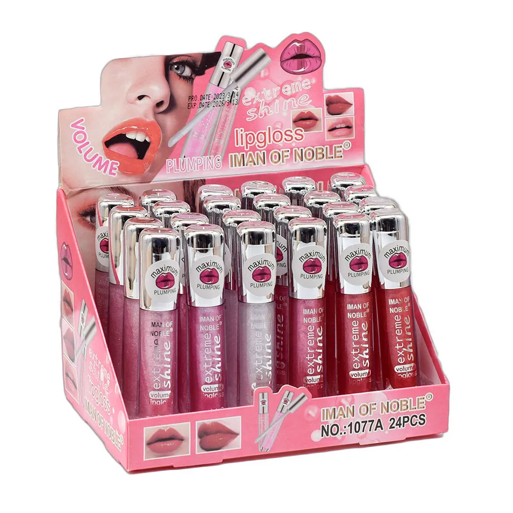 شفة الشفاه 24pcs Shimmer Lip Gloss مجموعة 6 ألوان أحمر شفاه سائل لامع وليس لزجة مقاومة للماء طويلة الشفاه شفاه الشفاه بالجملة 230712