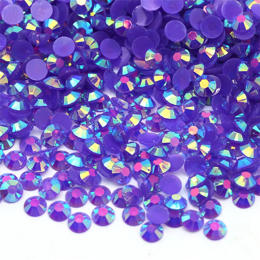 100000 Stuks/zak 2mm Flat Back AB Crystal Nail Art Strass voor Nail Art Decoraties, Ronde Crystal Gems Stickers voor Kleding en Ambacht