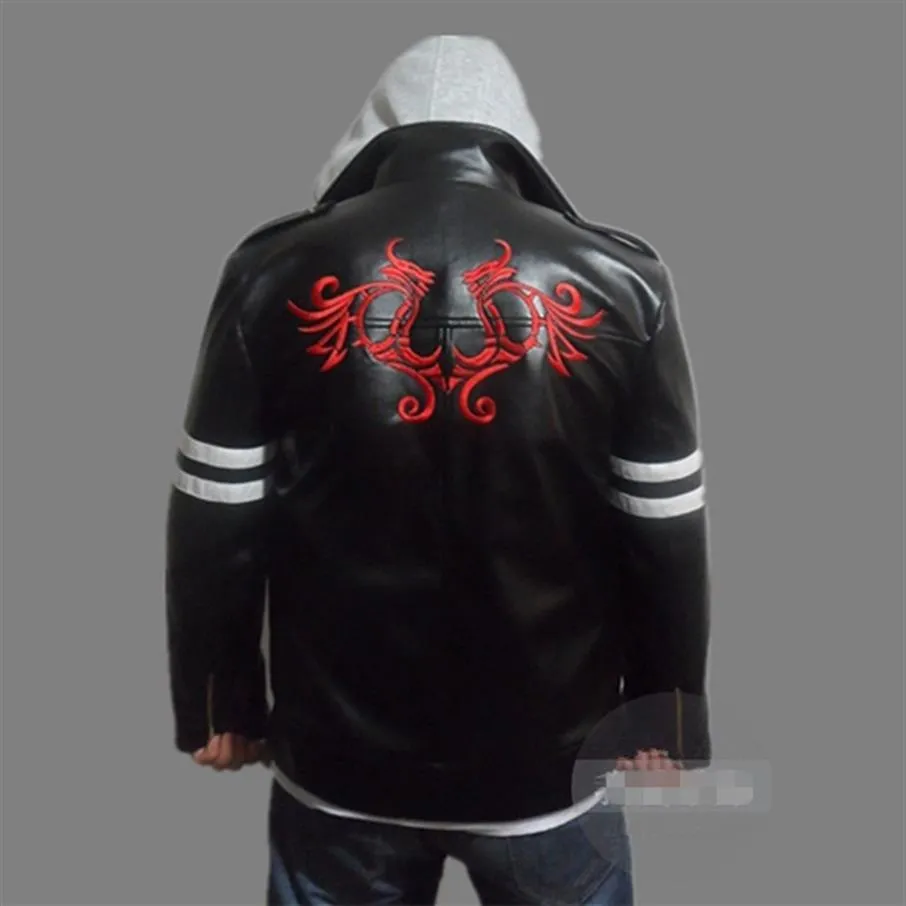 New Game Prototype Alex Mercer Cosplay Costume Embroidered Jacket PU Leather Coat Halloween Costumes for Women Men Custom Made279i