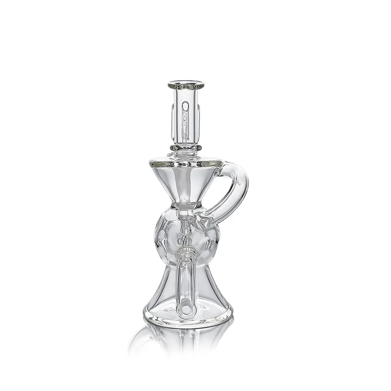 Waxmaid 5.51inch Leo Mini clear Glass Dab Rig glass bongs water pipe with wax Oil rigs Unique Hive Ball with 6 holes design US warehouse retail order free shipping
