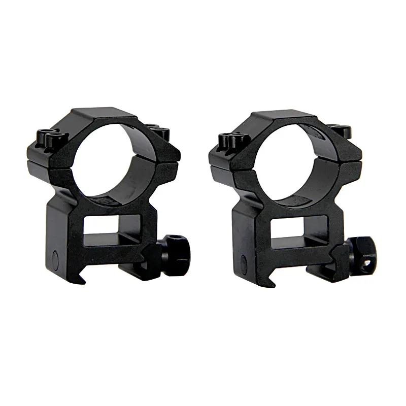 Suportes táticos para mira de rifle para 20mm Picatinny Rail Hunting Optics Ring Mount Base Pipe Dia. Adaptador de lanterna de lanterna a laser de 30 mm