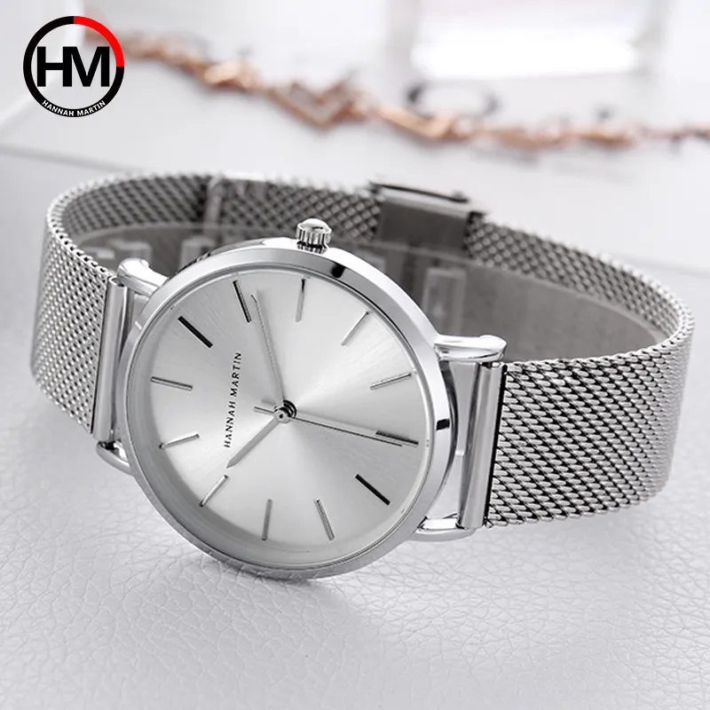 Armbandsur Dam Armbandsklocka Lyxmärke Quartz Damklänningar Armbandsur Silver Steel Mesh Damklocka 36mm Vattentät Klocka Xfcs 230712