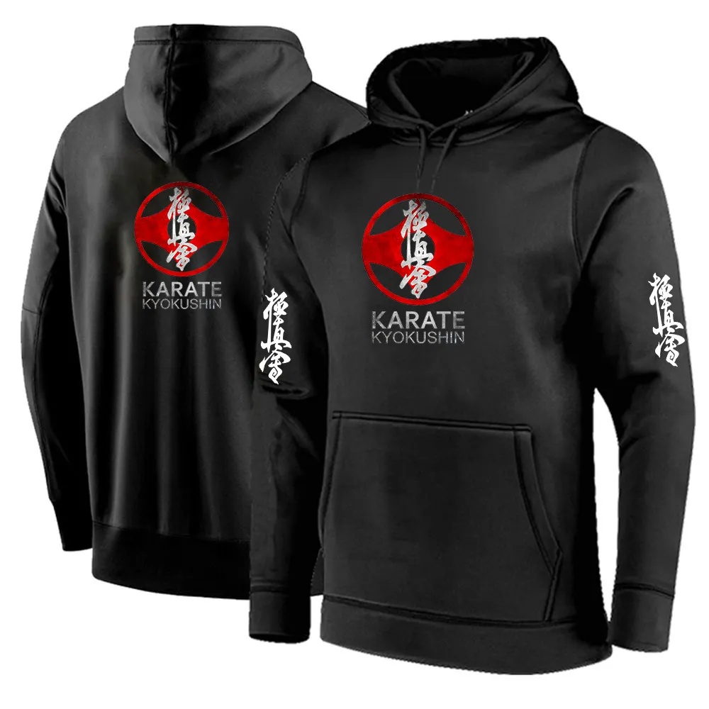 Heren Hoodies Sweatshirts Spring en Autumn Men Shirt Cotton Kyokushin Karate Gedrukte vaste kleur pullover Sweater Hoogte Kwaliteit Coat 230713