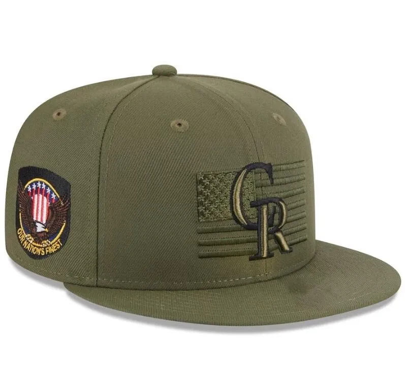 World Series Olive Salute to Service Rockies Hats Los Angels Nationals Chicago Sox Ny La As Women Hat Men Champions Cap Oakland Chapeu Casquette Bone Gorras