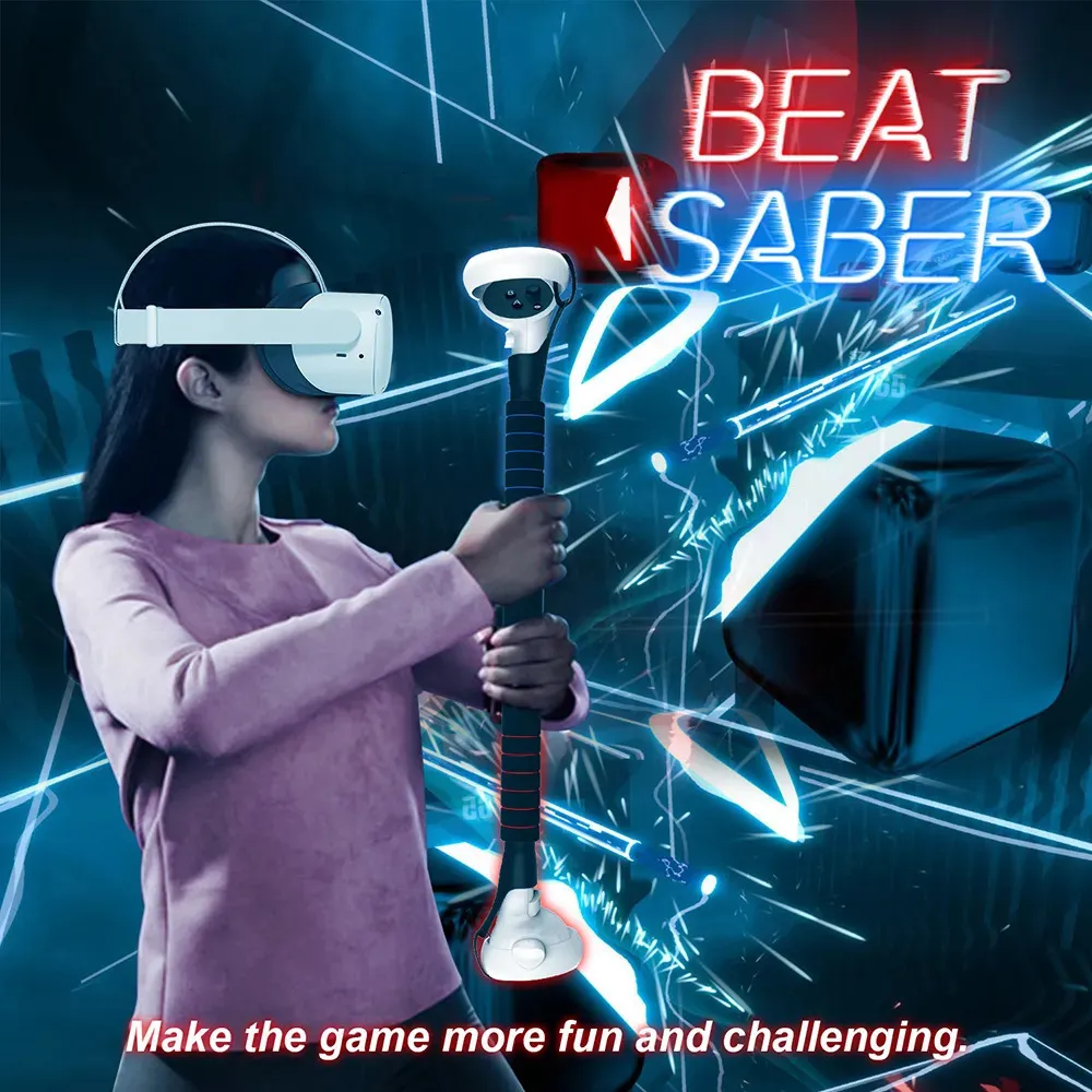 Vr Controllers Beat Saber On Pc Virtual Reality Beat Saber Beat