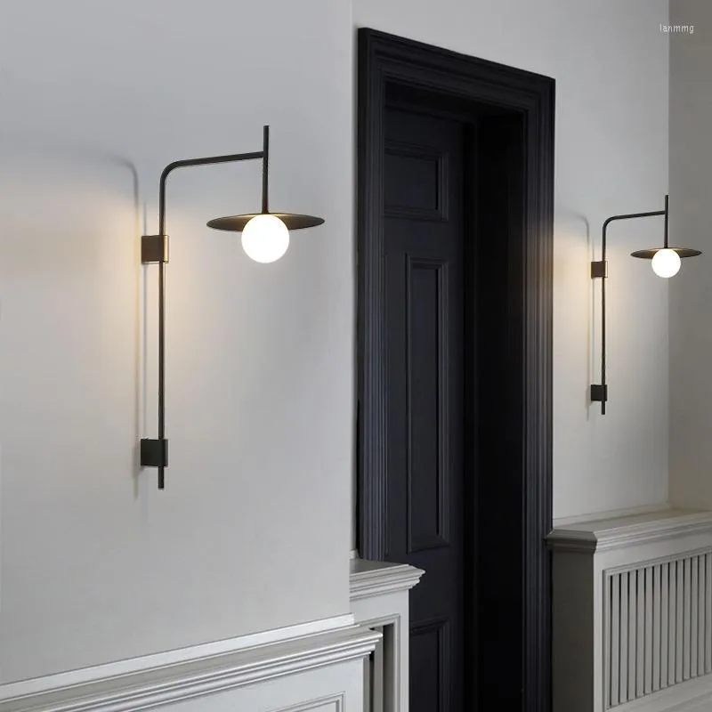 Vägglampa Moderna LED-lampor Arm Rörlig Kreativ Vardagsrum Sovrum El Dekor Lampetter Glas Sänglampa G9-lampa