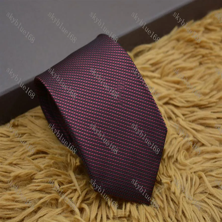 Cravatte da uomo Marca Uomo Moda lettera Cravatte a righe Hombre Gravata Slim Classic Business Casual Nero blu bianco rosso Cravatta per uomo L241r