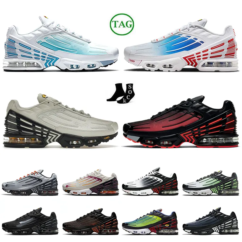 2023 tn plus 3 mannen vrouwen tns. Running schoenen afgestemd iii Unity Laser Blue Purple Triple White OG Black Ghost Green Aqua Tnplus TN3 TNS Obsidian Trainers Big Size 12 Sneakers