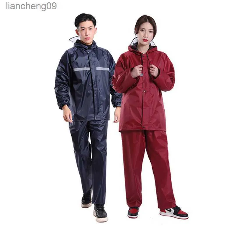 Waterproof Reflective Drizabone Raincoat Suit With Hood For Men