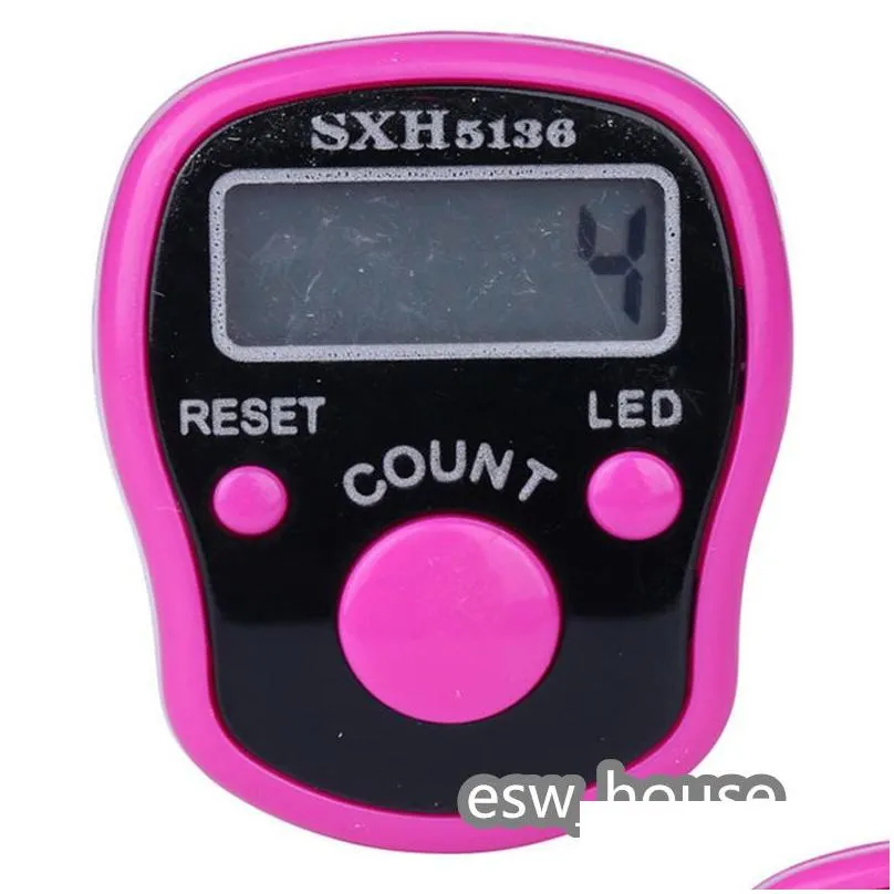 Digital Finger Counter With LED Light, Resettable Timer, And Lap