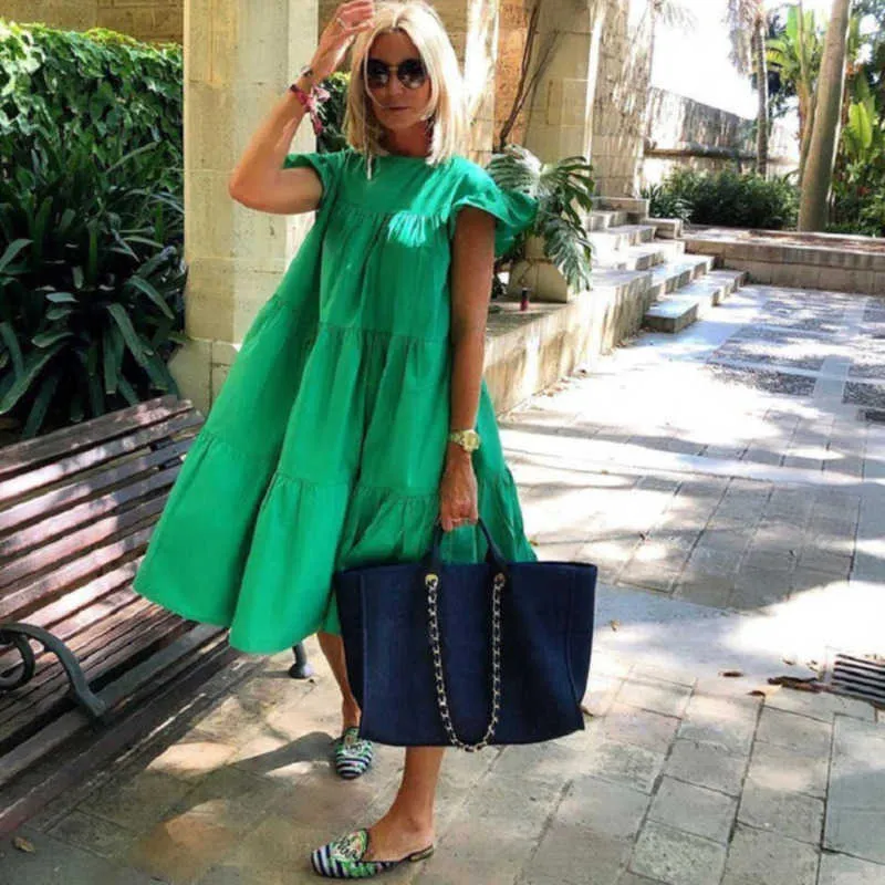 Plus Size Midi Sundress: Elegant Bohemian Style for Summer Parties Beach  Days Shop Now!