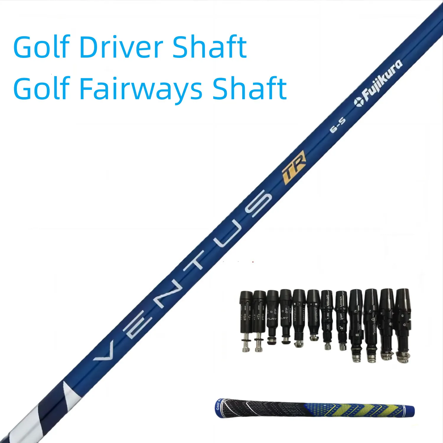 Kulüp başlıkları golf sürücüleri şaft yükseltilmiş versiyon fujikura ventus tr blueblack s r flex grafit şaftlar serbest montaj kılıfı ve kavrama p230713