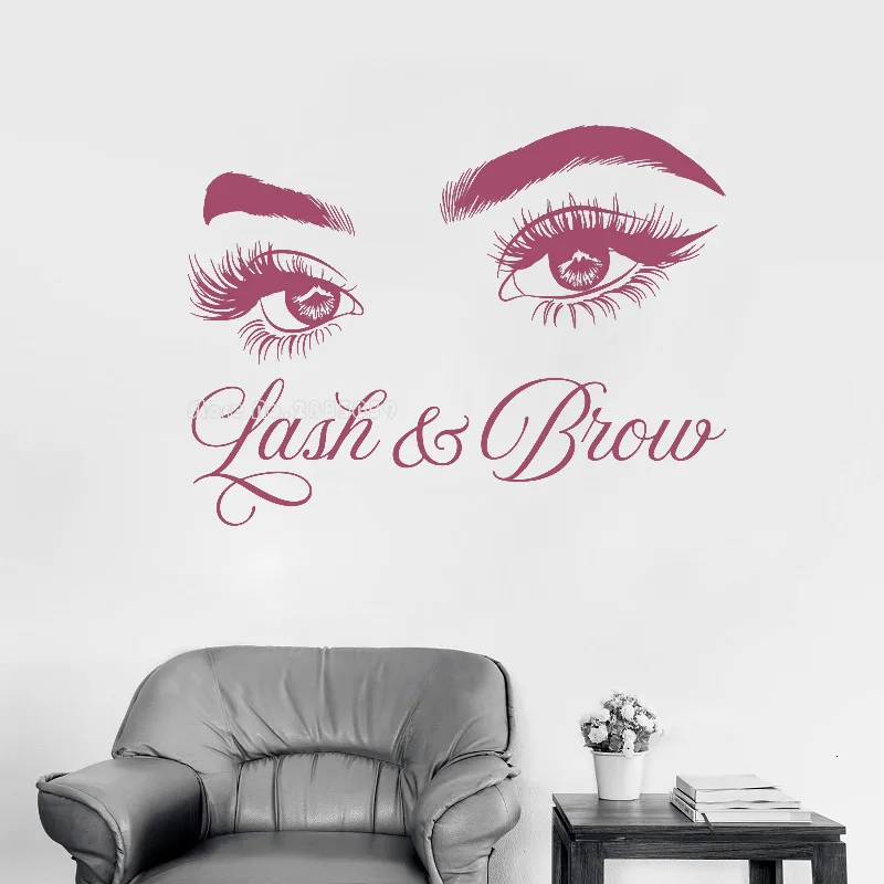 Lash Extensions Sticker Wall Decals For Beauty Salon: DIY Eyelash Extension Decor Stickers From ...