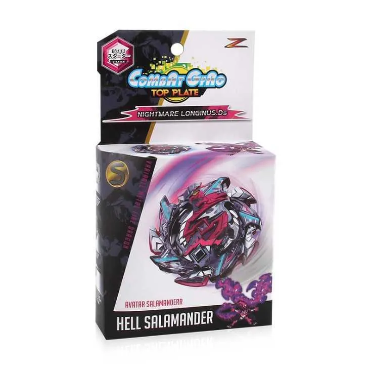 4D Beyblade B-X TOUPIE BURST BEYBLADE SPINNING TOP Booster colore viola Super Layer Hell con lanciatore di righello a due vie