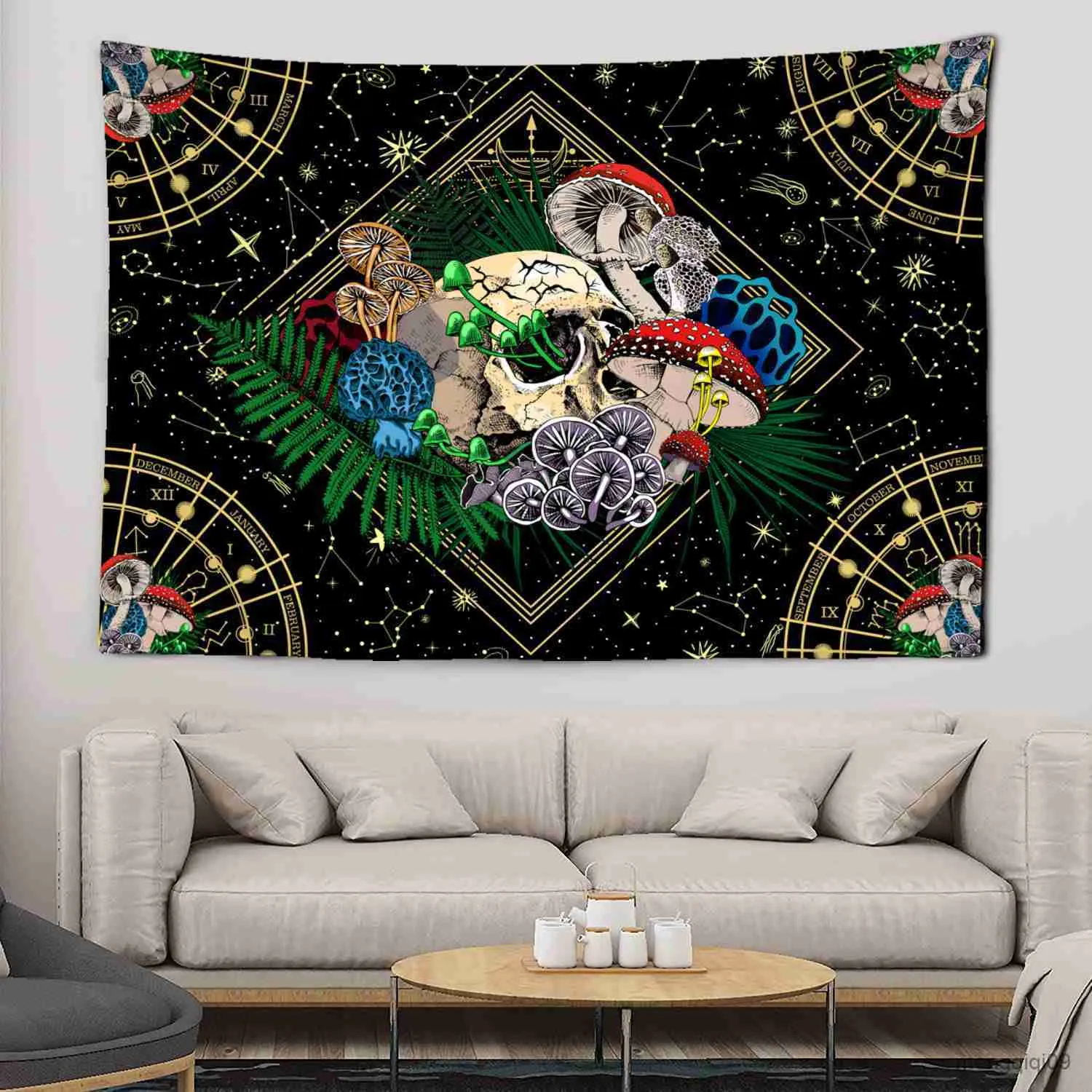 Tapestries Dome Cameras Skeleton Aesthetics Tapestry Wall Decorative Art Blanket Curtains Hanging at Home Bedroom Living Room Decor R230714