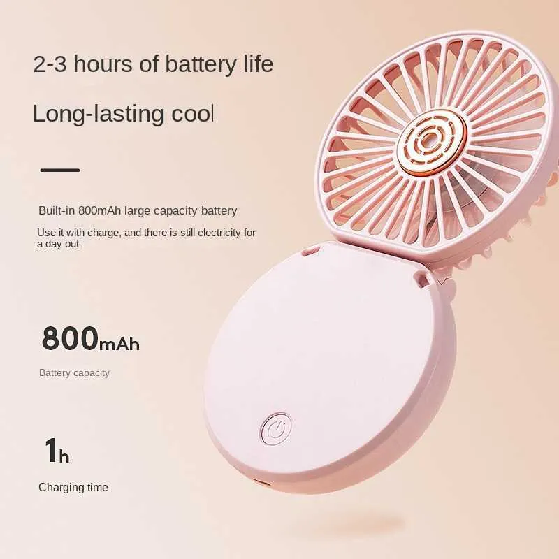 Elektrik Fanları Yeni Küçük Katlanır Fan USB Mini Aromaterapi Masaüstü Küçük Bir Fan Tutuyor