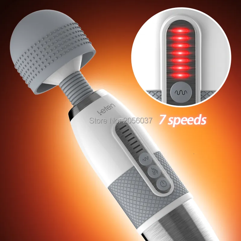 Vibratoren Leten Riesiger Kopfvibrator für weibliche Masturbation, Orgasmus, AV-Zauberstab, Massagegerät, Nippel-Klitoris-Stimulation_voghion.com