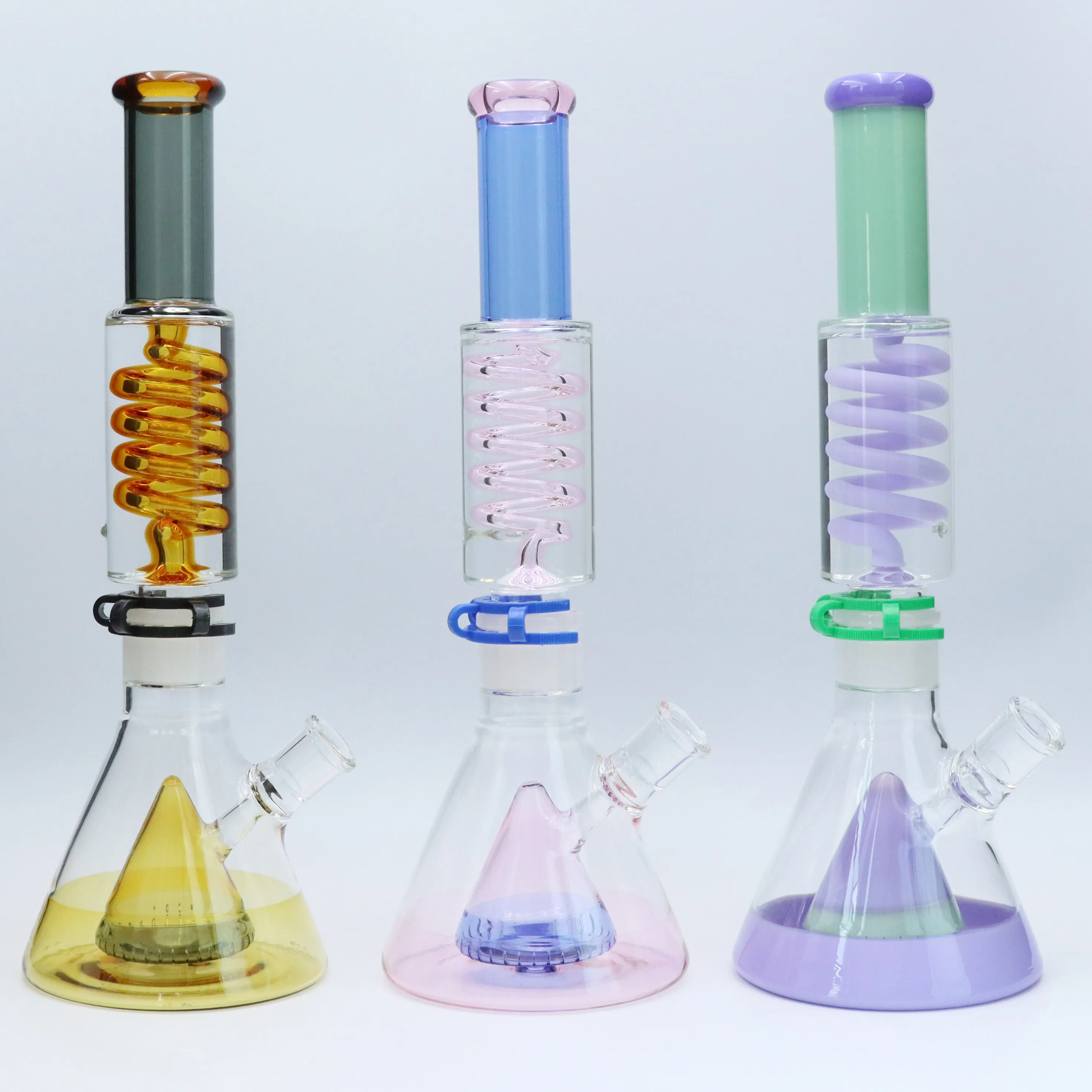 Bong en verre de glycérine bon marché en gros de haute qualité coloré pour adulte à la maison avec bol et banger de quartz gratuitement