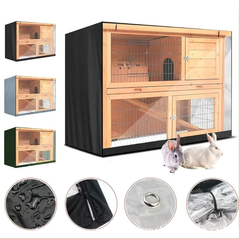 Small Animal Supplies Pet Wire Cage Crate Cover for Rabbit Cat Habitat Waterproof Harmful Light Prevent Breathable Home 230713