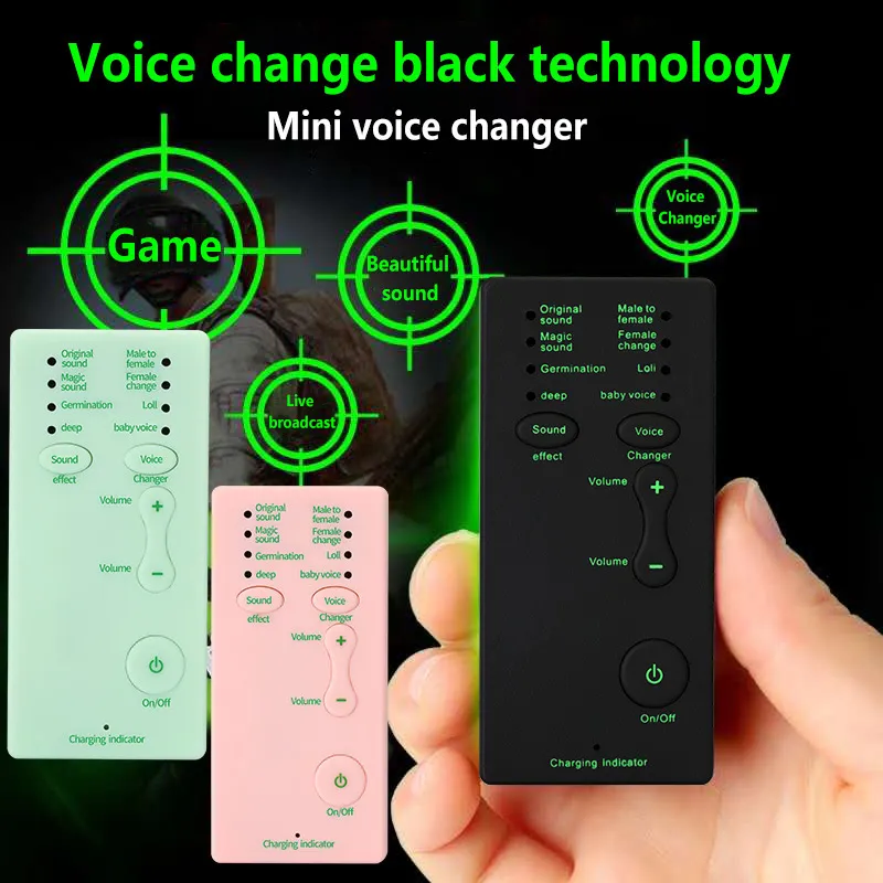 Portable Voice Changer Device Multi-Voice Effects for Phone, PC, Tablet  Gaming, Streaming, Prank Calls Camouflage Sound Modification