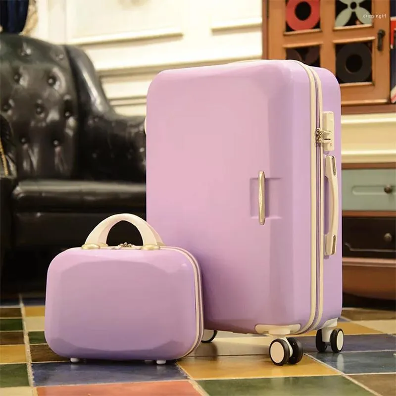 여행 가방 20 22 24 26 인치 패션 트롤리 여행 가방 및 여행 가방 Valise Cabine Valiz Koffer Maletas Carry on Rolling Luggage