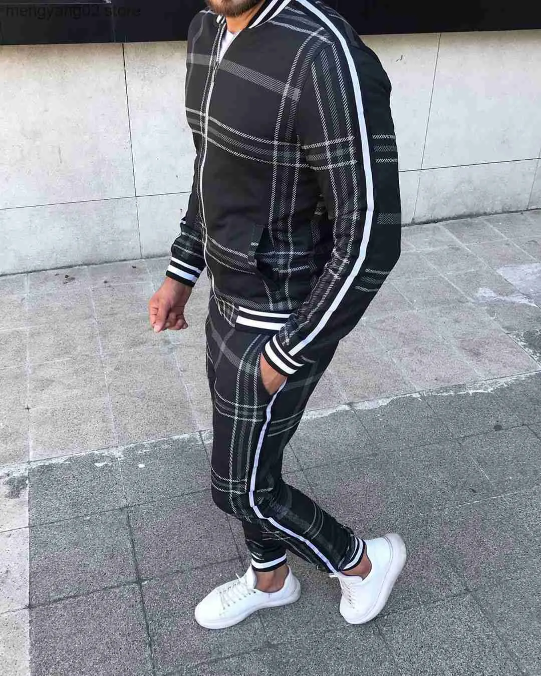 Plaid adidas sweatsuit sales