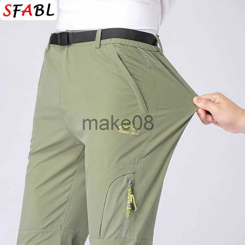 Mens Pants SFABL 5XL Summer Quick Dry Hiking Pants Men Stretch