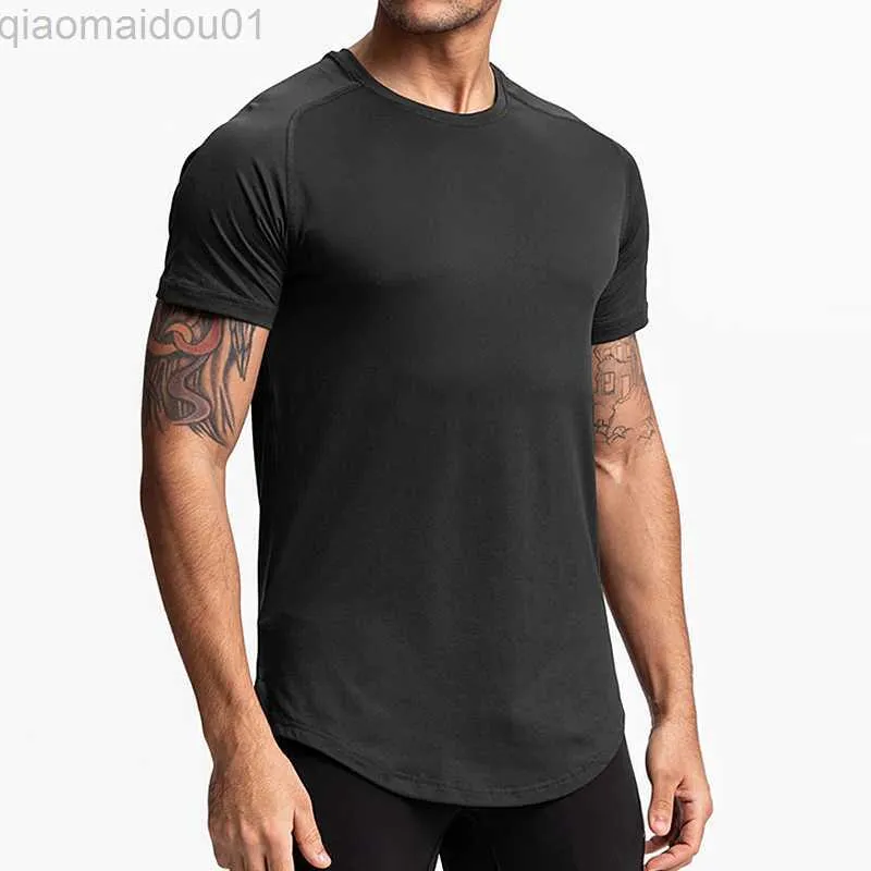 T-shirts pour hommes Compression pour hommes T-shirt à séchage rapide Running Sport Skinny Short Tee Shirt Homme Gym Bodybuilding Workout Tops Fitness Sweat L230713