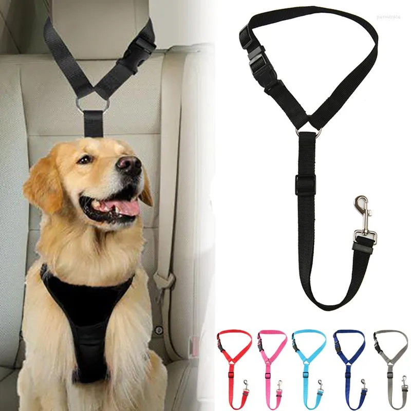 Dog Collars Large Car Belt Nylon Adjustable Seat For Small Cat Outdoor Travel Puppy Safety Seatbelt Golden Labrador Accessories